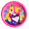 a lisa frank style clock